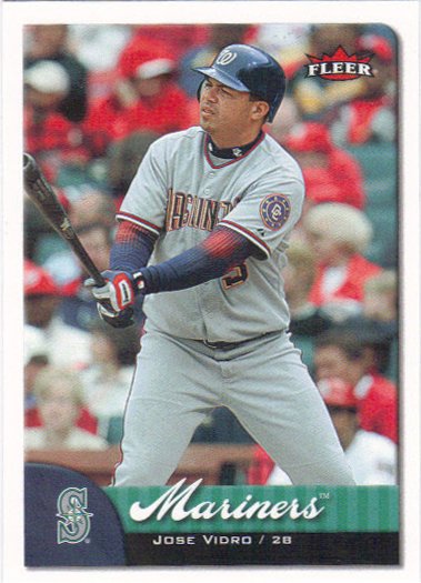 Jose Vidro 2007 Fleer #8 Seattle Mariners Baseball Card