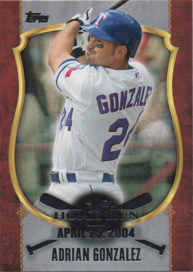 Adrian Gonzalez 2015 Topps 'First Home Run' Silver #FHR-20 Texas Rangers Baseball  Card
