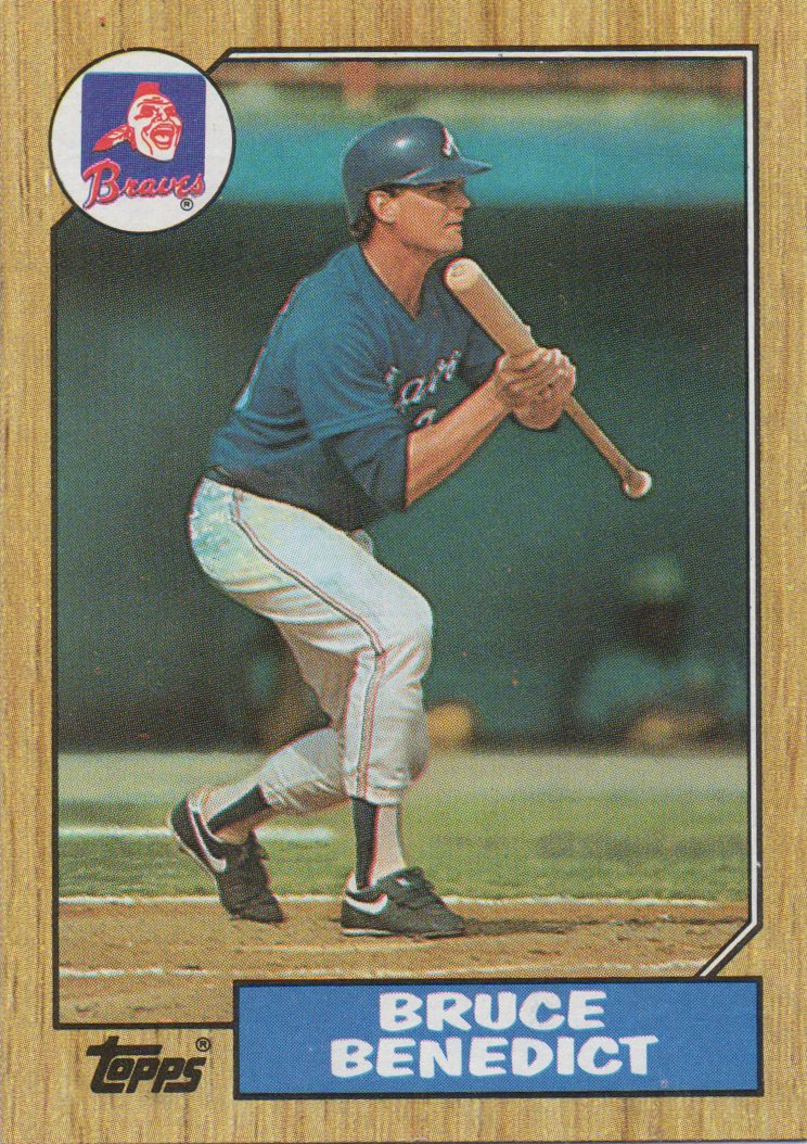 Bruce Benedict 1987 Topps #186 Atlanta Braves Baseball Card
