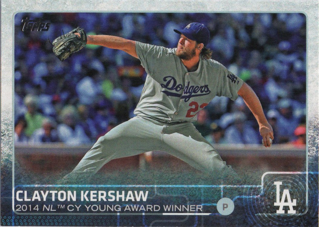 Clayton Kershaw 2015 Topps 451 Los Angeles Dodgers Baseball Card