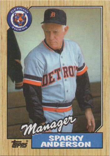 Sparky Anderson 1987 Topps #218 Detroit Tigers Baseball Card