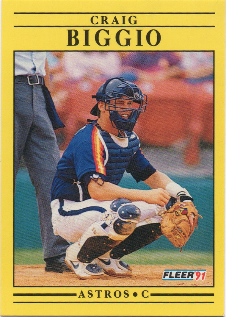 Craig Biggio 1991 Fleer #499 Houston Astros Baseball Card