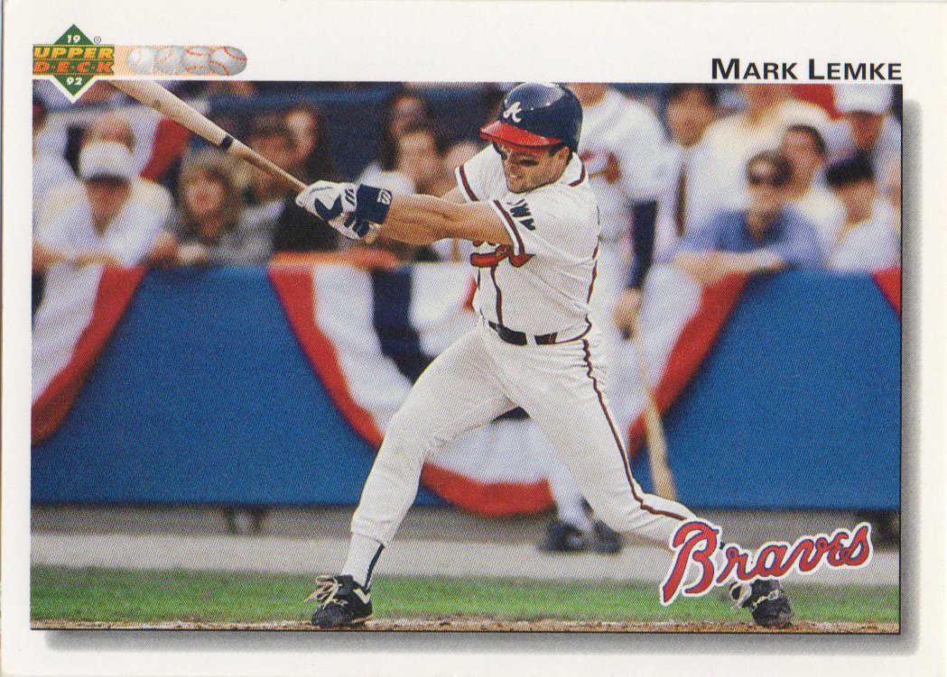 Mark Lemke 1992 Upper Deck #47 Atlanta Braves Baseball Card