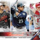 Chris Davis-Nelson Cruz-Mike Trout 2016 Topps #26 Baseball Card