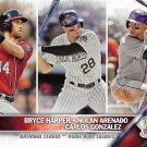 Bryce Harper-Nolan Arenado-Carlos Gonzalez 2016 Topps #337 Baseball Card