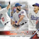 Zack Greinke-Jake Arrieta-Clayton Kershaw 2016 Topps #125 Baseball Card