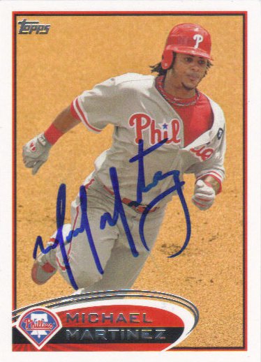 2012 Michael Martinez Philadelphia Phillies Majestic Authentic