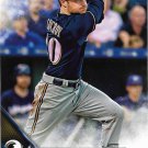 Jonathan Lucroy 2016 Topps #344 Milwaukee Brewers Baseball Card