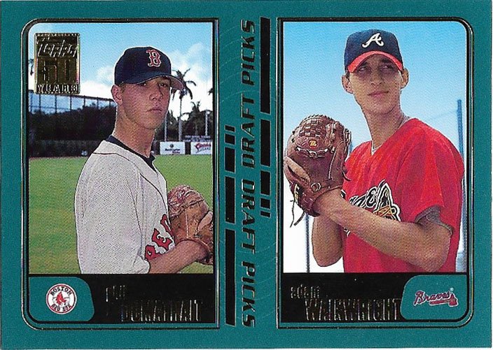 Phil Dumatrait-Adam Wainwright 2001 Topps Rookie #355 Red Sox/Braves Baseball Card