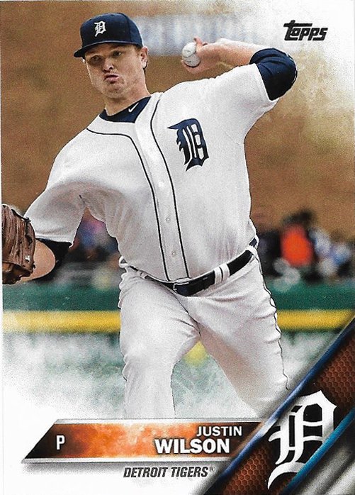Justin Wilson 2016 Topps Update #US187 Detroit Tigers Baseball Card