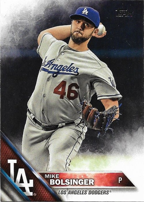Mike Bolsinger 2016 Topps Update #US98 Los Angeles Dodgers Baseball Card