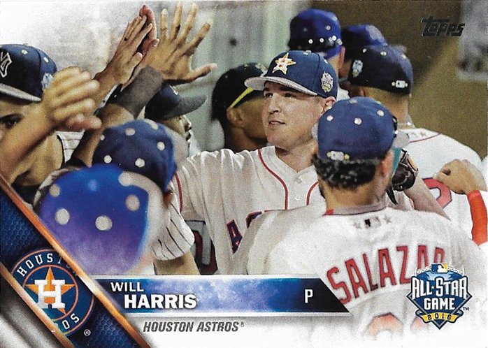 Will Harris 2016 Topps Update #US282 Houston Astros Baseball Card