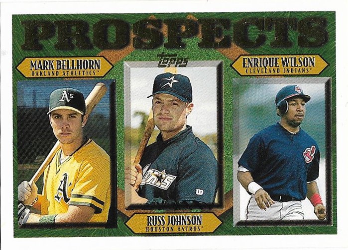 Mark Bellhorn, Russ Johnson, Enrique Wilson 1997 Topps #487