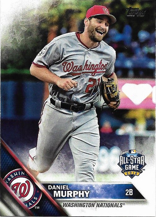 Daniel Murphy 2016 Topps Update #US125 Washington Nationals Baseball Card