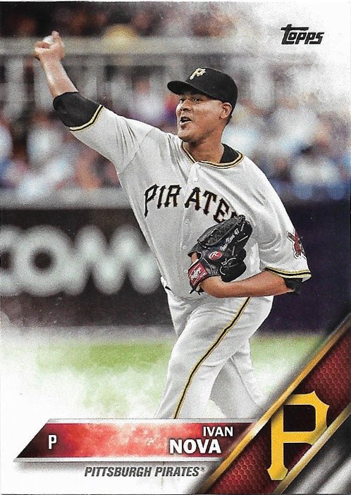 Ivan Nova 2016 Topps Update #US49 Pittsburgh Pirates Baseball Card