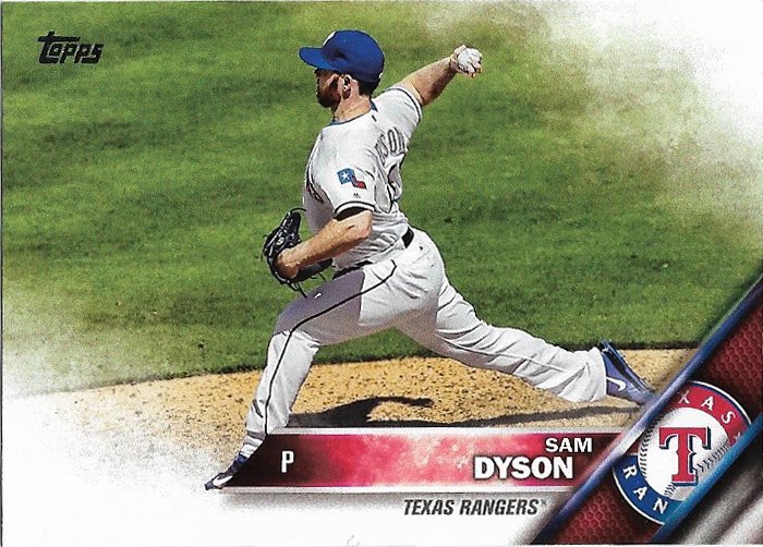 Sam Dyson 2016 Topps Update #US248 Texas Rangers Baseball Card