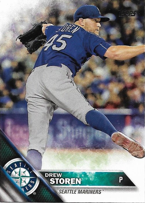 Drew Storen 2016 Topps Update #US243 Seattle Mariners Baseball Card