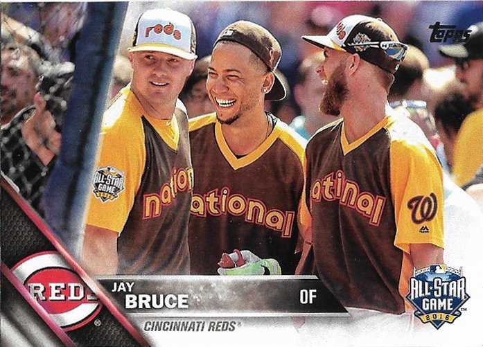 Jay Bruce 2016 Topps Update #US264 Cincinnati Reds Baseball Card