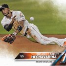 Adeiny Hechavarria 2016 Topps #489 Miami Marlins Baseball Card