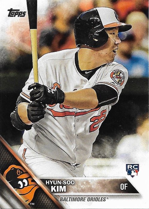 Hyun-Soo Kim 2016 Topps Update Rookie #US182 Baltimore Orioles Baseball Card