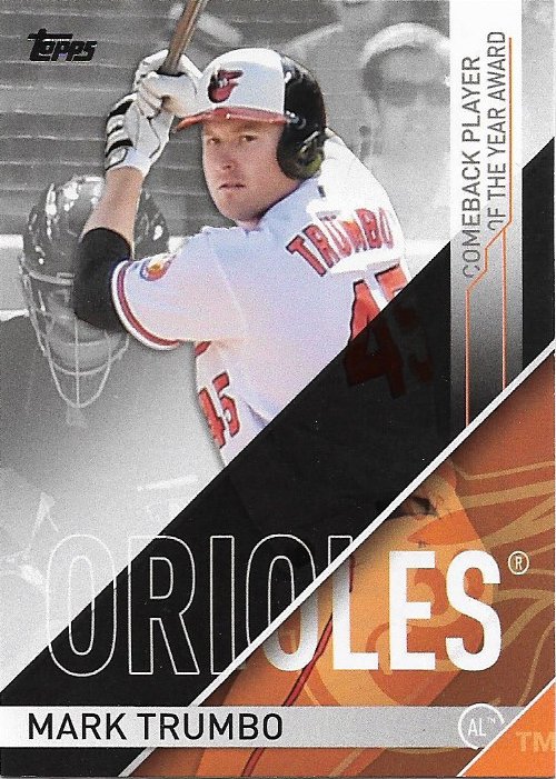 Mark Trumbo 2017 Topps MLB Awards #CBP-1 Baltimore Orioles Baseball Card