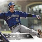 Carlos Gonzalez 2016 Topps #683 Colorado Rockies Baseball Card