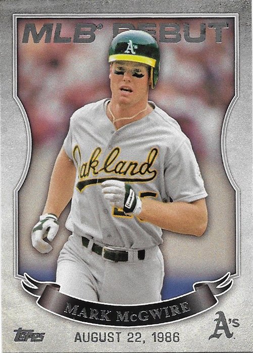 Mark McGwire 2016 Topps MLB Debut #MLBD2-28 Oakland Athletics Baseball Card