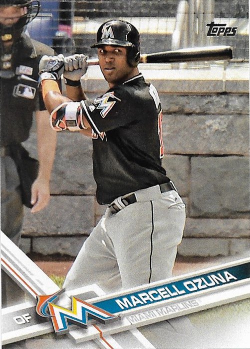 Marcell Ozuna 2017 Topps #23 Miami Marlins Baseball Card