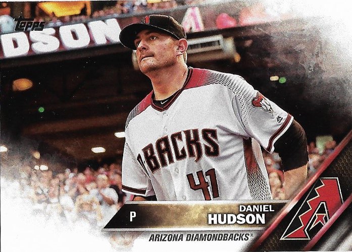 Daniel Hudson 2016 Topps Update #US60 Arizona Diamondbacks Baseball Card