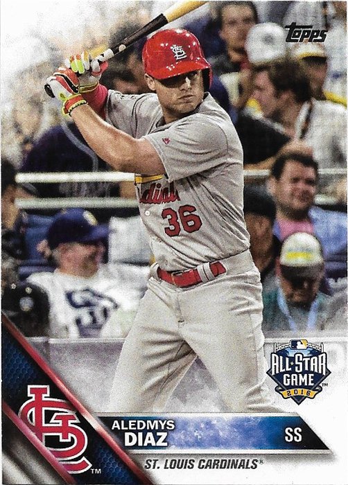 Aledyms Diaz 2016 Topps Update #US33 St. LouisCardinals Baseball Card