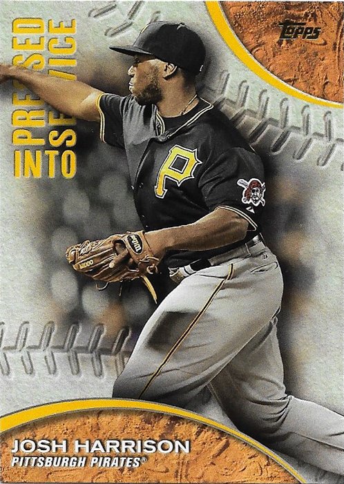 Josh Harrison 2016 Topps Pressed Into Service #PIS-7 Pittsburgh Pirates Baseball Card