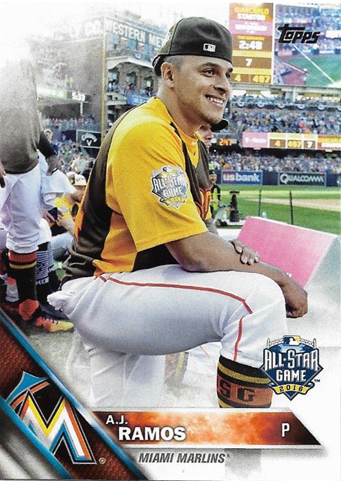 A.J. Ramos 2016 Topps Update #US253 Miami Marlins Baseball Card