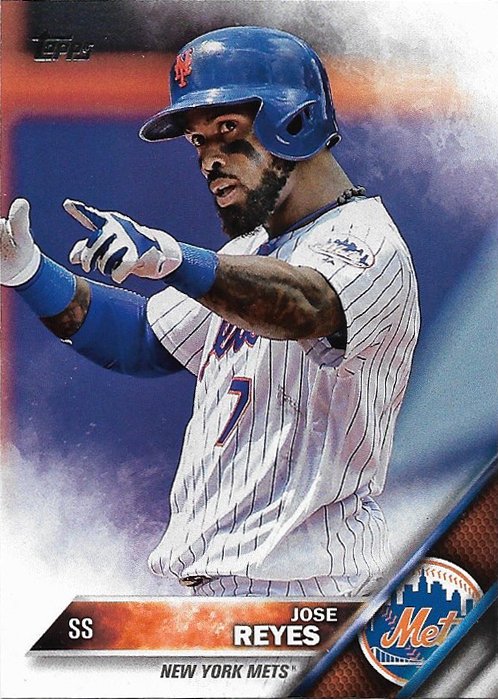 Jose Reyes 2016 Topps Update #US132 New York Mets Baseball Card