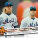 Noah Syndergaard-Matt Harvey 2017 Topps #32 New York Mets Baseball Card Noah Syndergaard-Matt Harvey 2017 Topps #32 New York Mets Baseball Card