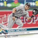 Derek Dietrich 2017 Topps #424 Miami Marlins Baseball Card