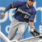 Domingo Santana 2017 Topps #628 Milwaukee Brewers Baseball Card