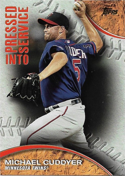 Michael Cuddyer 2016 Topps Pressed Into Service #PIS-4 Minnesota Twins Baseball Card