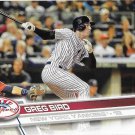 Greg Bird 2017 Topps #485 New York Yankees Baseball Card Greg Bird 2017 Topps #485 New York Yankees Baseball Card