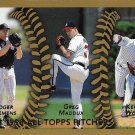 Roger Clemens, Greg Maddux, Kerry Wood 1999 Topps #460 Baseball Card
