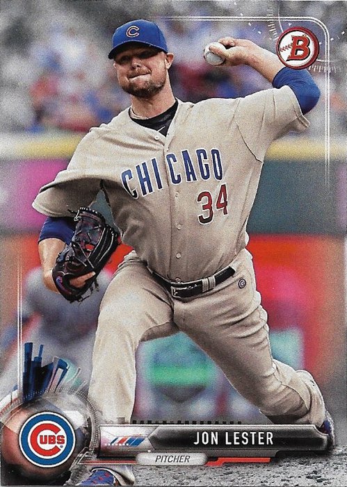 Jon Lester 2017 Bowman #79 Chicago Cubs Baseball Card