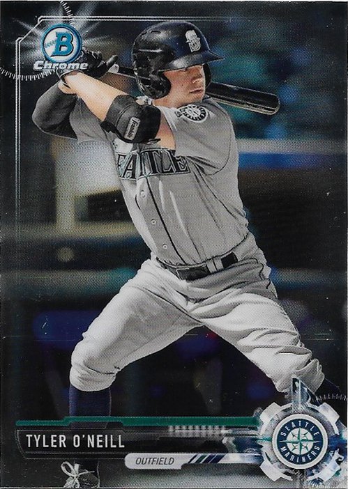 Tyler O'Neill 2017 Bowman Prospects Chrome #BCP24 Seattle Mariners Baseball Card