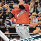 Justin Bour 2017 Topps #594 Miami Marlins Baseball Card