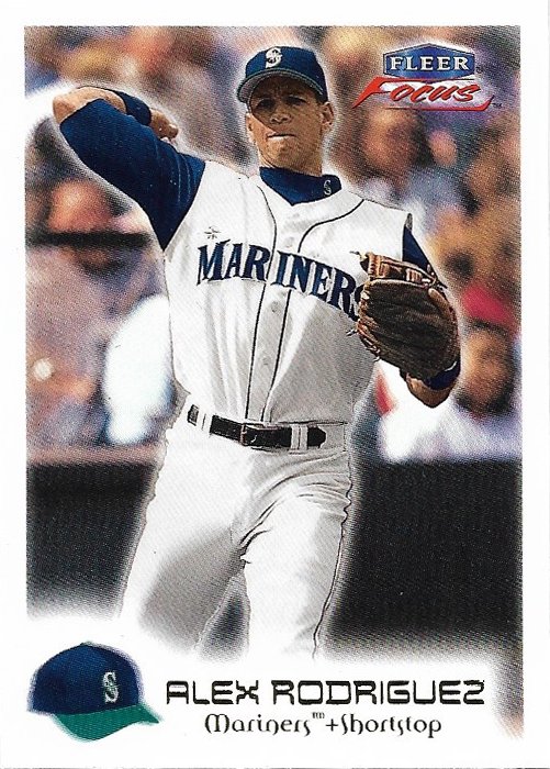 GREAT BASEBALL CARD FLEER LEATHER SHOP SEATTLE MARINERS ALEX RODRIGUEZ