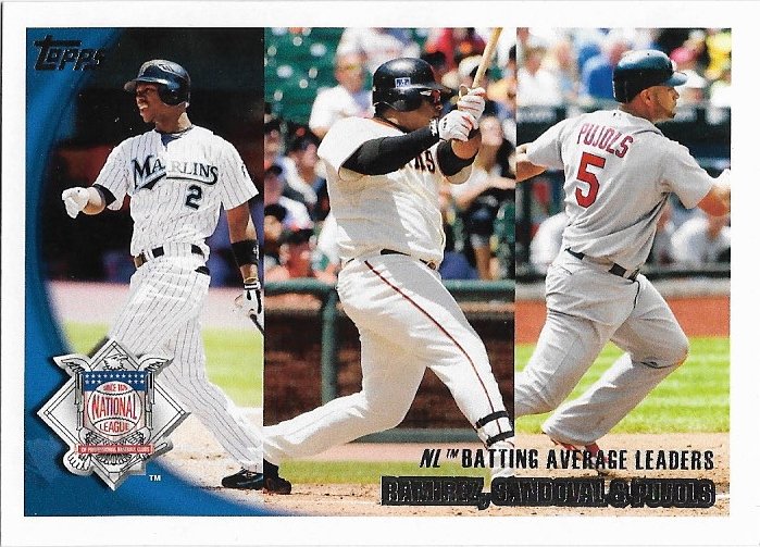 Hanley Ramirez, Pablo Sandoval, Albert Pujols 2010 Topps #4 Baseball Card