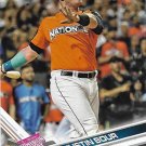 Justin Bour 2017 Topps Update #US134 Miami Marlins Baseball Card