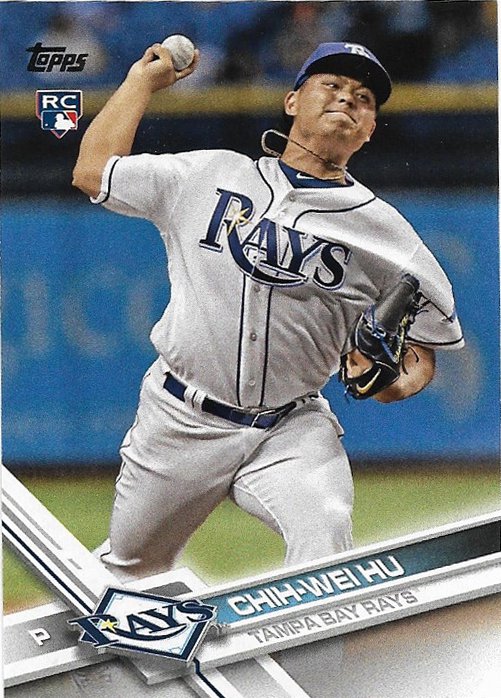 Chih-Wei Hu 2017 Topps Update Rookie #US198 Tampa Bay Rays Baseball Card