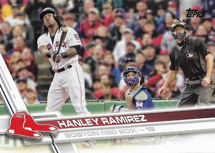 Hanley Ramirez 2017 Topps #508 Boston Red Sox Baseball Card