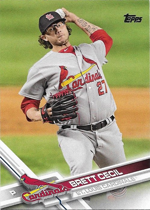 Brett Cecil 2017 Topps Update #US199 St. Louis Cardinals Baseball Card