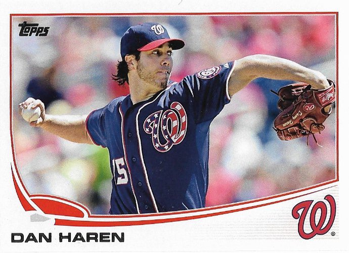 Dan Haren 2013 Topps Update #US41 Washington Nationals Baseball Card