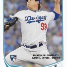 Hyun-Jin Ryu 2013 Topps Update Rookie Debut #US192 Los Angeles Dodgers Baseball Card Hyun-Jin Ryu 2013 Topps Update Rookie Debut #US192 Los Angeles Dodgers Baseball Card